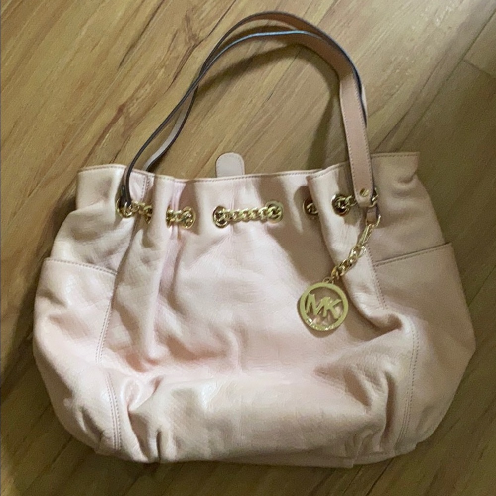 Michael Kors Pink Leather Tote Bag